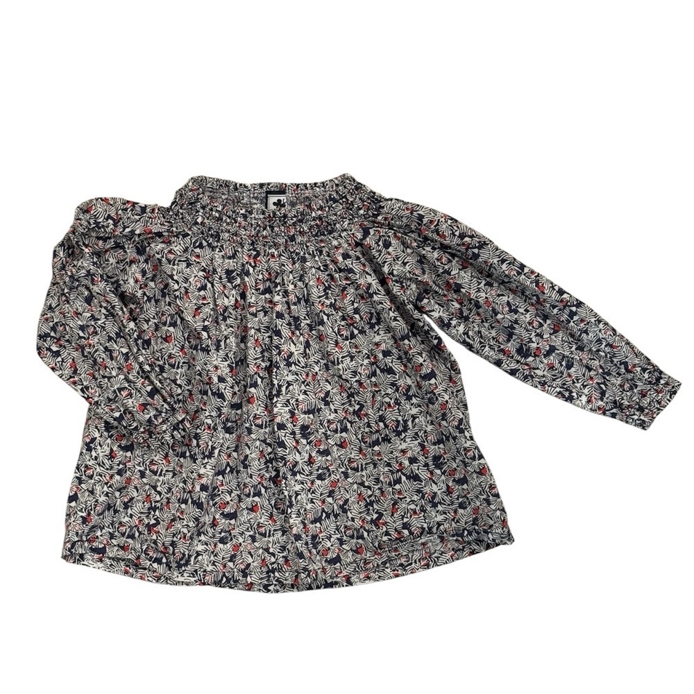 Busy Bees Girl’s Long Sleeve Smocked Collar Printed Shirt